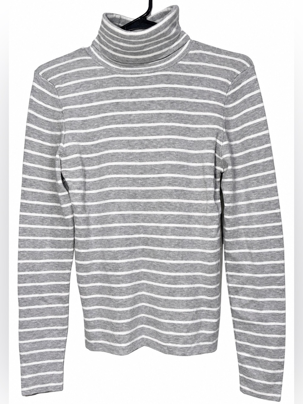 Forever 21 Women’s Knit Ribbed Striped Turtleneck Pullover Sweater L